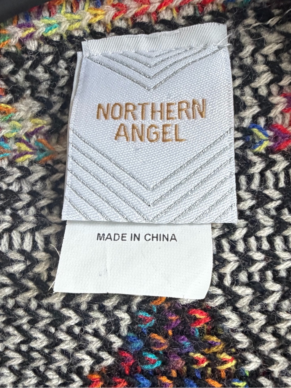 Northern Angel Aztec Southwestern Waterfall Open Front Cardigan Medium Tribal - Picture 6 of 11